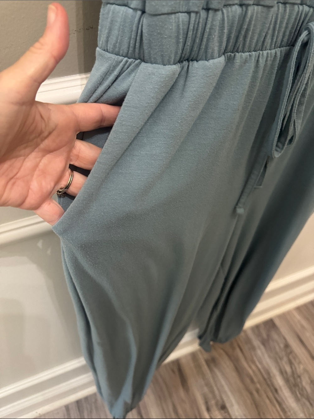 Zenana Outfitters Sleeveless Jumpsuit in Dusty Teal L - Picture 9 of 9